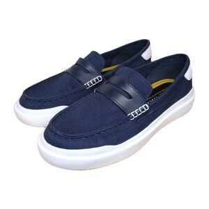 Cole Haan Women's Size 8 B Grandapro Rally Canvas Penny Loafers Shoes Navy Blue